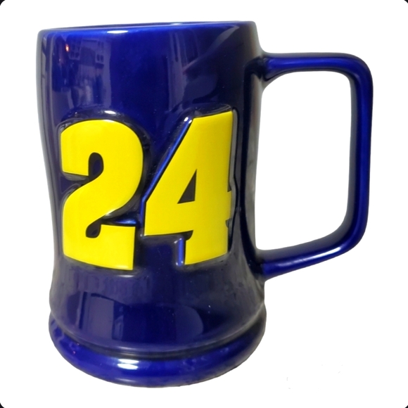 Jeff Gordon #24 NASCAR MUG. Embossed Cobalt Blue Signature Series Large Mug - Picture 1 of 4